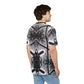 Men's Monochrome Gothic Kaleidoscope Pattern All Over Print Tee