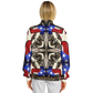 Women's Patriotic Star Kaleidoscope Pattern All-Over Print Baseball Jacket
