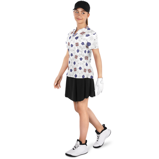 Women's Stand Up Collar Polo Shirt