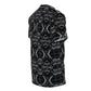 Women's Black Geometric Kaleidoscope Pattern All-Over Print Tee