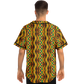 Men's African Kente Geometric Pattern All-Over Print Baseball Jersey