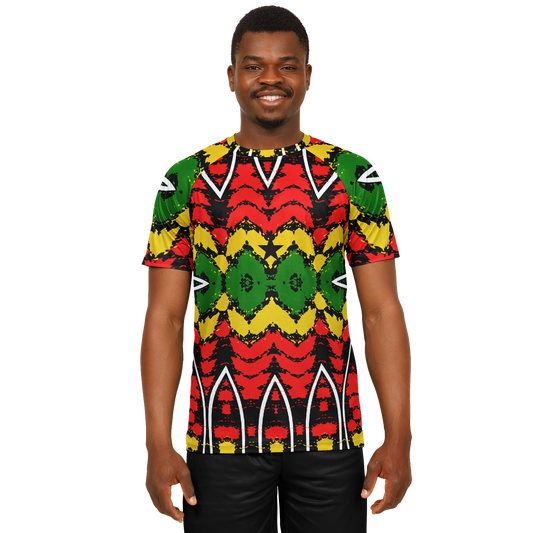Men's Ghana Flag & Black Star Pattern All-Over Print Soccer Jersey