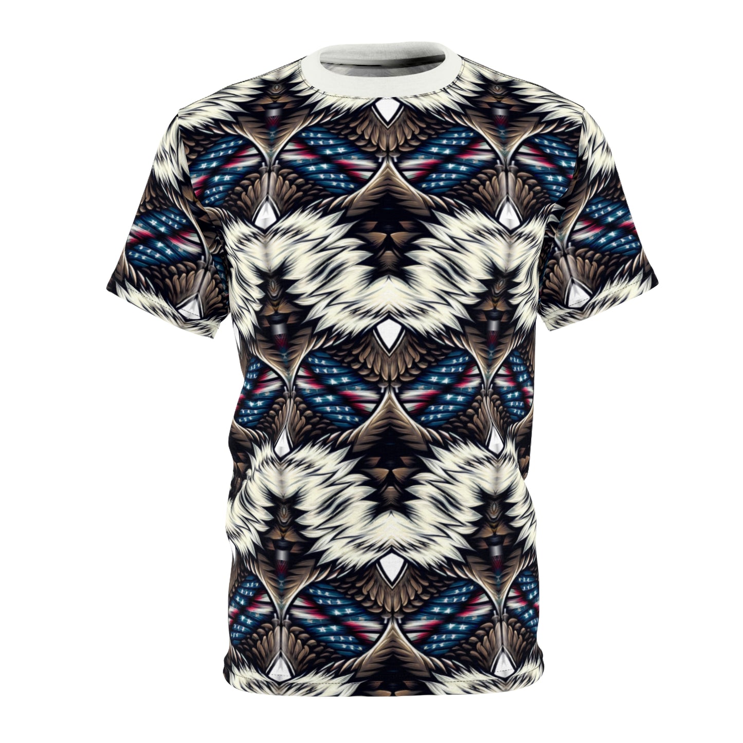 Men's Bold Geometric Pattern All-Over Print Unisex Cut & Sew Tee.