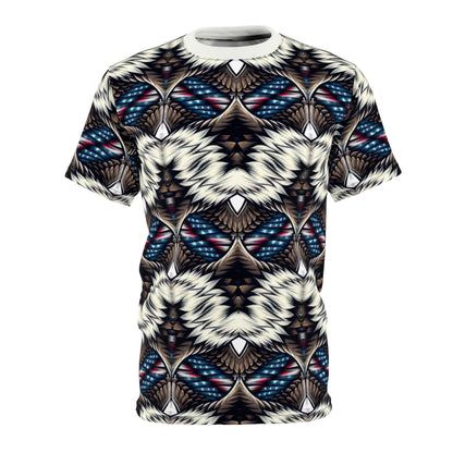 Men's Bold Geometric Pattern All-Over Print Unisex Cut & Sew Tee.
