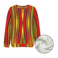 Women's Red Bold Tribal Pattern All-Over Print Women's Crew Neck Sweater