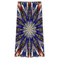 Women's Starburst Patriotic Colors Pattern All-Over-Print Side-Tie Short Sleeve Top & Wide-Leg Pants Set