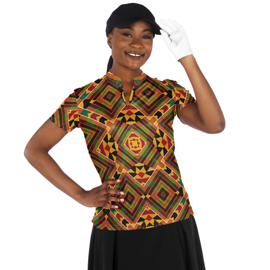 Women's Stand Up Collar Polo Shirt