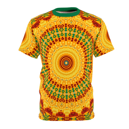 Men's Vibrant Yellow Sunburst Mandala All-Over Print T-Shirt