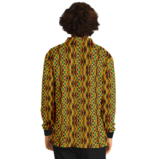 Men’s Premium Polyester Long Sleeve Polo Shirt