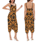 Woman High-waisted Straight Leg Pant Strappy Romper
