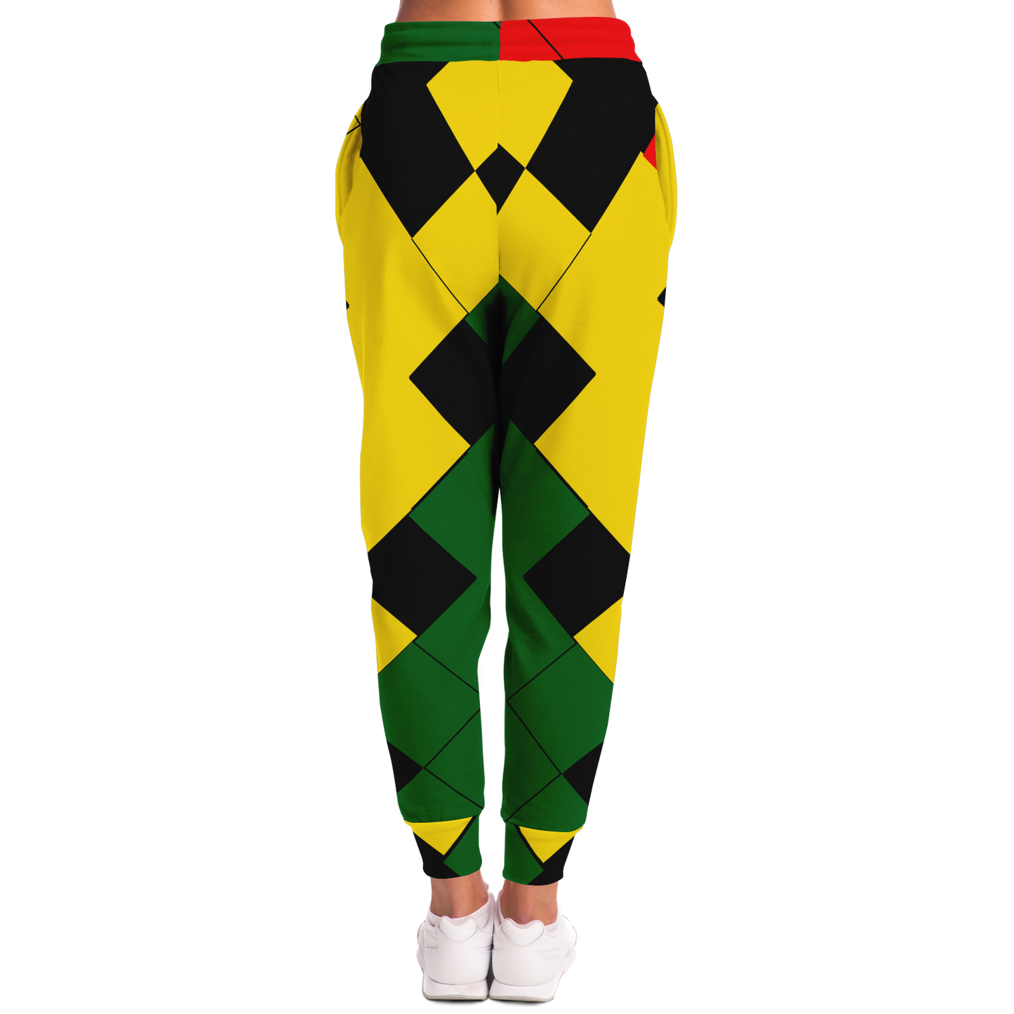 Women's Ghana Flag & Black Star Pattern All-Over Print Athletic Jogger
