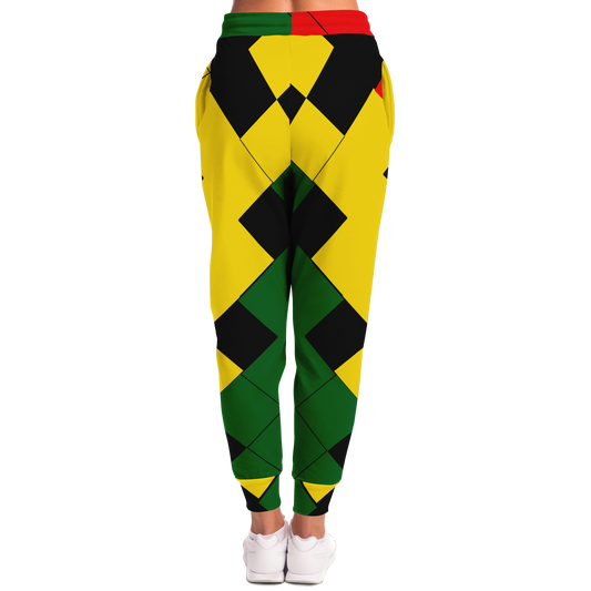 Women's Ghana Flag & Black Star Pattern All-Over Print Athletic Jogger