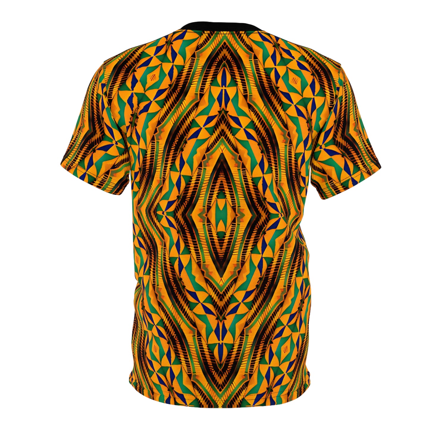 Women's Bold African Kente Inspired Pattern All-Over Print Tee