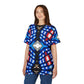 Women's American Flag Pattern All-Over Print Unisex Cut & Sew Tee