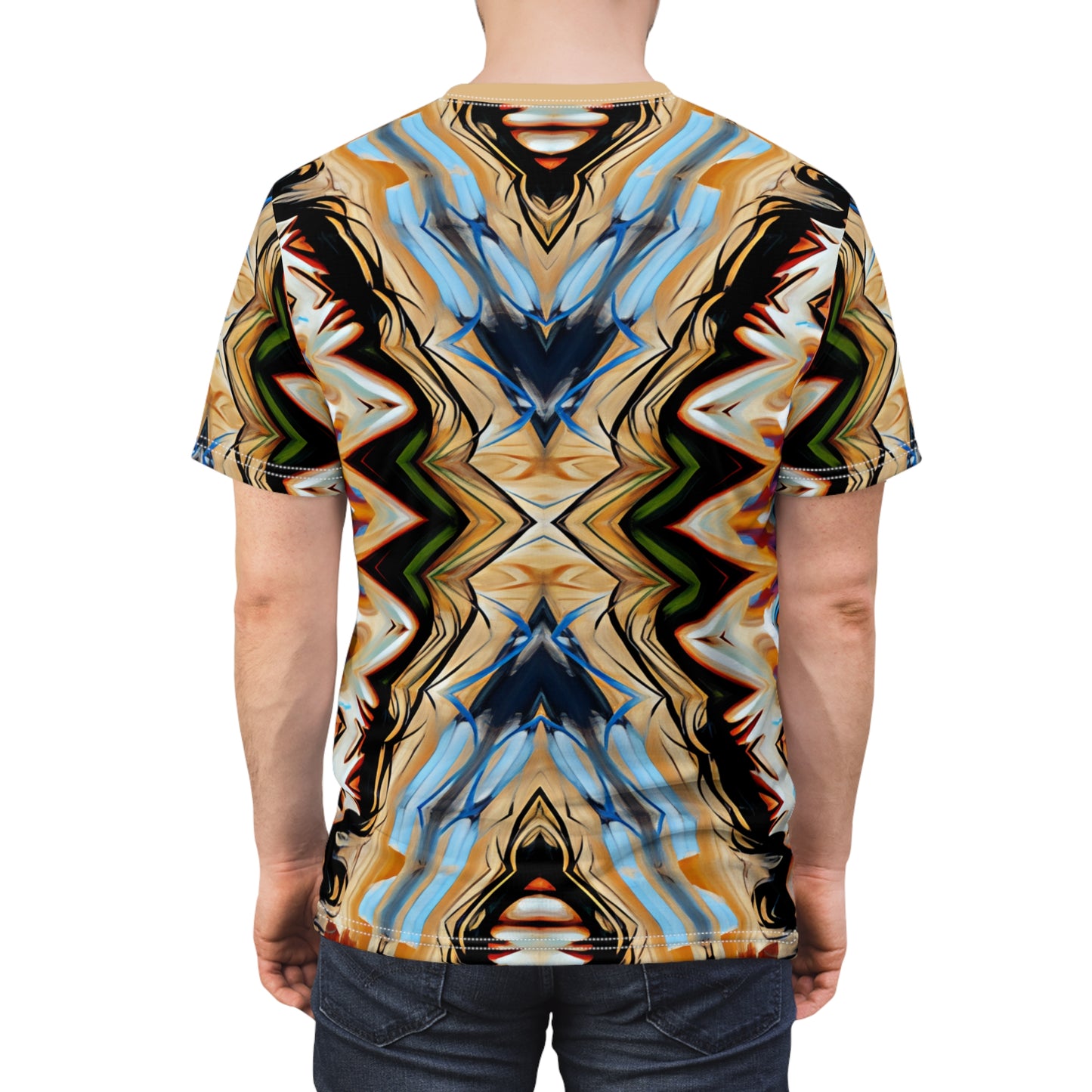 Men's Abstract Tribal Kaleidoscope All-Over Print Unisex Cut & Sew Tee