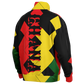 Men's Red Yellow Green and Black Stars Heavyweight Oversized Quarter Zip Sweatshirt