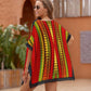 Women's Red Bold Tribal Pattern All-Over Print Swimsuit Cover Up