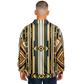 Men's Retro Geometric Tribal Pattern Design All-Over Print Baseball Jacket