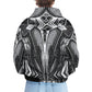 Men's Monochrome Kaleidoscope Pattern All-Over Print Men's All Over Print Hoodie.