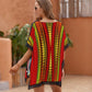 Women's Red Bold Tribal Pattern All-Over Print Swimsuit Cover Up