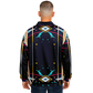 Men's Abstract Neon Geometry Pattern Design All Over Print Baseball Jacket