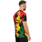 Men's Red Yellow Green and Black Stars Soccer Jersey