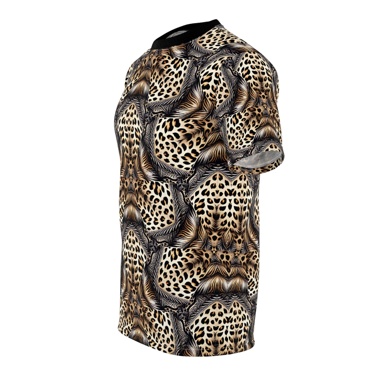 Women's Leopard Mosaic Pattern All-Over Print Unisex Cut & Sew Tee