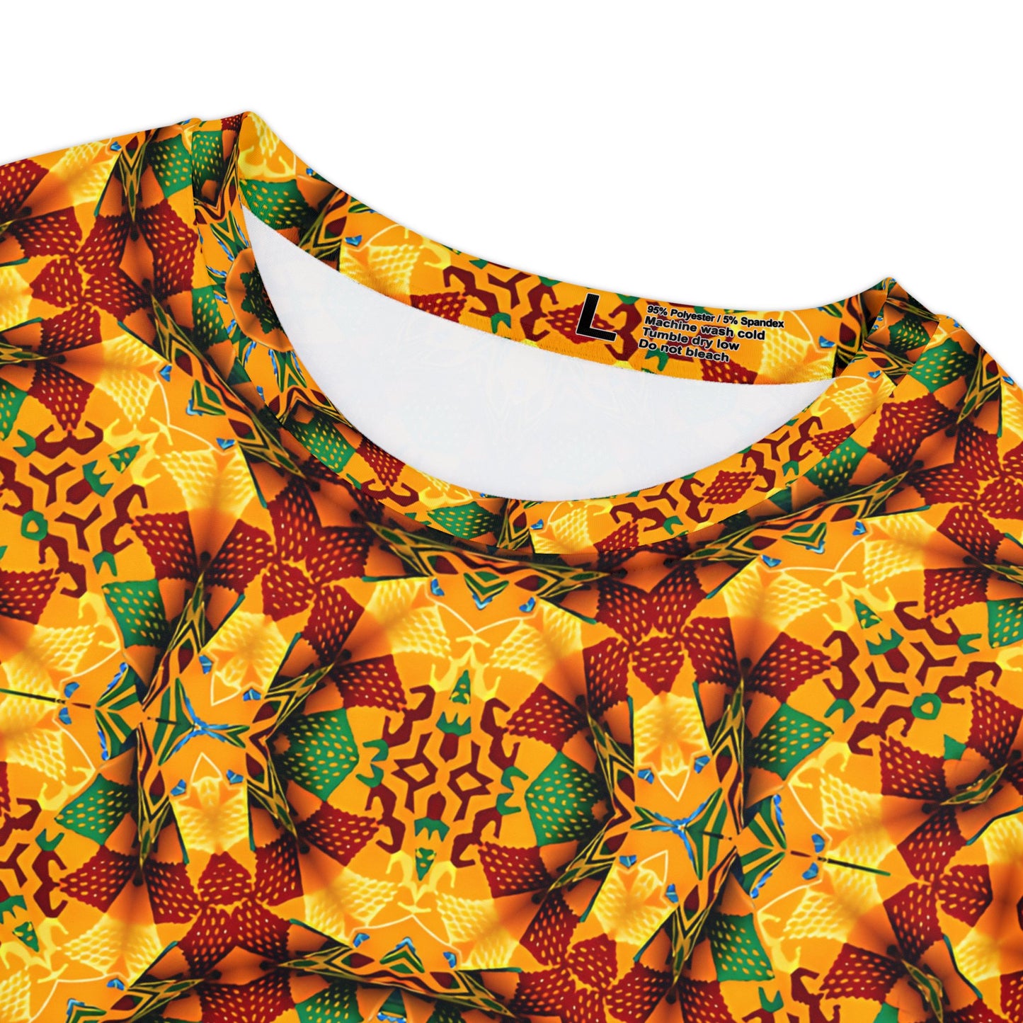 Women's Vibrant Geometric Short Sleeve All-Over Print Shirt