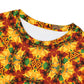 Women's Vibrant Geometric Short Sleeve All-Over Print Shirt