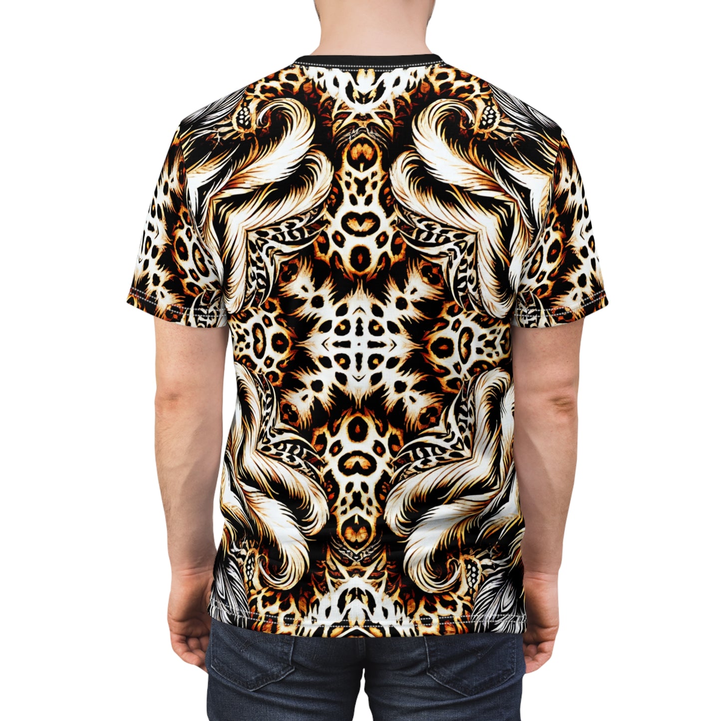 Men's Leopard Baroque Pattern All-Over Print Unisex Cut & Sew Tee