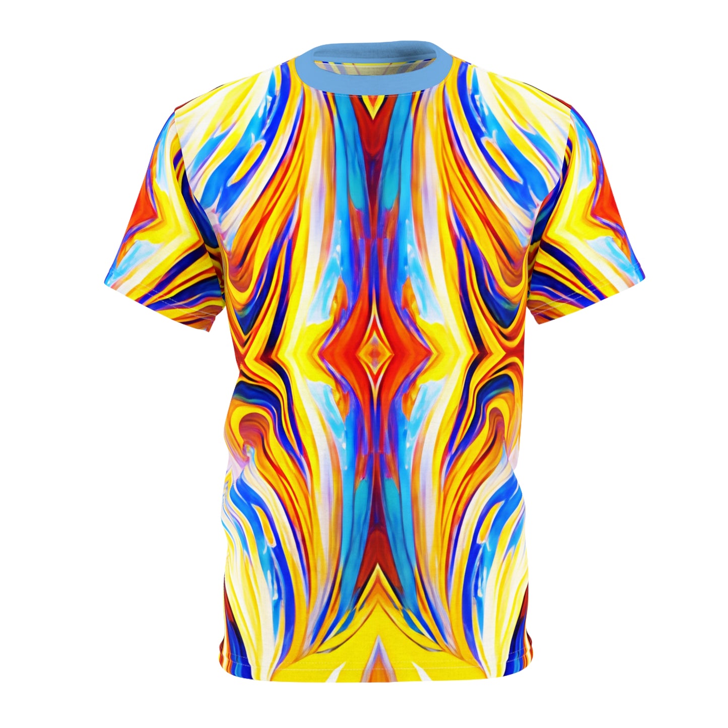 Women's Vibrant Abstract Art All-Over Print Tee