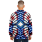 Men's American Flag Pattern All-Over Print Baseball Jacket