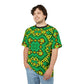 Men's Green & Yellow Kaleidoscope Pattern All-Over Print Shirt