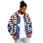 Men's American Flag Pattern All-Over Print Baseball Jacket