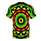 Men's Psychedelic Bold Reggae Colors All Over Print Tee