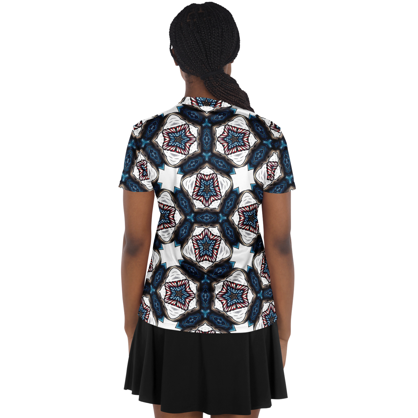 Women's Stand Up Collar Polo Shirt