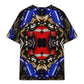 Men's Patriotic Kaleidoscope Pattern All-Over Print Plus Size Drop Shoulder T-Shirt