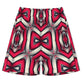 Men's Red Geometric Kaleidoscope Pattern All Over Print Zip-Up Polo Set