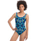 Women's Blue Kaleidoscope One-Piece Swimsuit