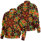 Men's African Kente Geometric Star Pattern All-Over Print Baseball Jacket