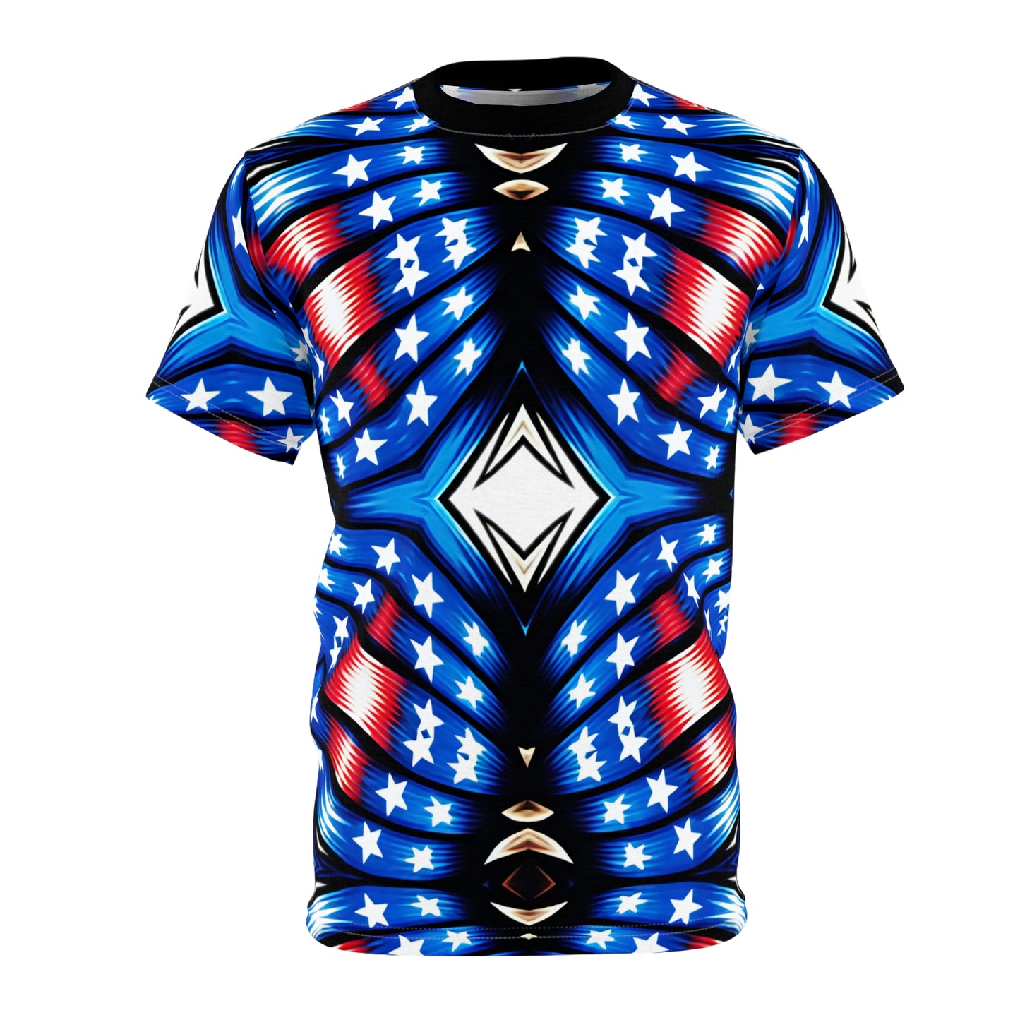 Women's American Flag Pattern All-Over Print Unisex Cut & Sew Tee