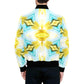 Men's Vibrant Kaleidoscope Geo Pattern All-Over Print Bomber Jacket