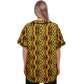 Women's African Kente Geometric Pattern All-Over Print Baseball Jersey