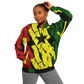 Women's Ghana Flag & Black Star Pattern All-Over Print Baseball Jacket