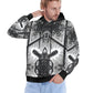 Men's Monochrome Kaleidoscope Pattern Men's All Over Print Hoodie