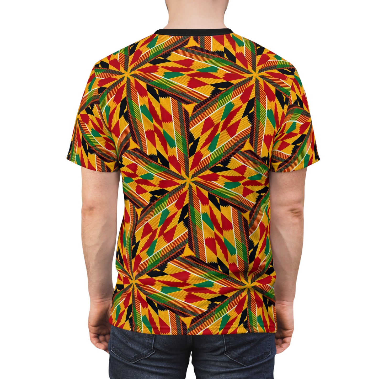 Men's Vibrant African Kente Geometric All-Over Print Shirt