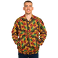 Men's Vibrant African Kente-Inspired Pattern All-Over Print Baseball Jacket