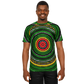 Men's Green Striped with Vibrant Accent Pattern All Over print Men's Soccer Jersey