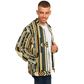 Men's Retro Geometric Tribal Pattern Design All-Over Print Baseball Jacket