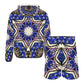 Men's Kaleidoscope Star Pattern All-Over Print Lightweight Sun Hoodie & Shorts Set